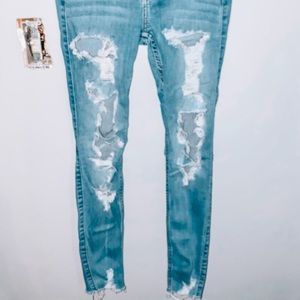 distressed jeans